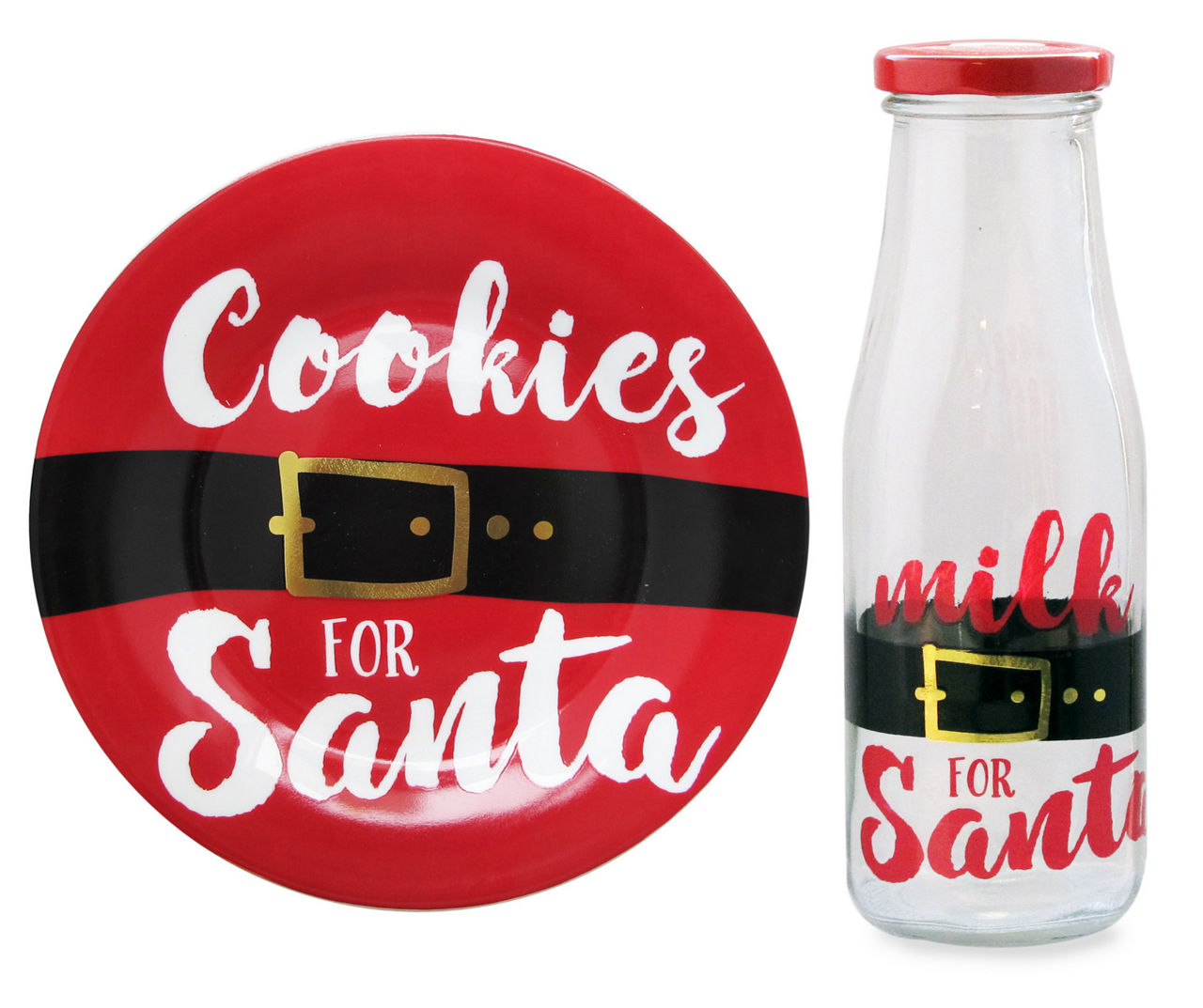 Santa's Cookies Glass Cookie Jar ~ Made in the USA