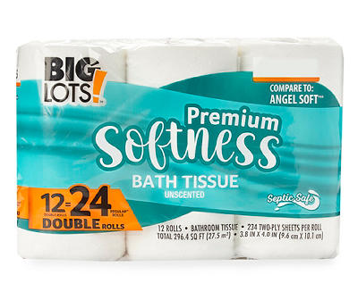 "Big Lots Premium Toilet Paper, 12 Double Rolls"