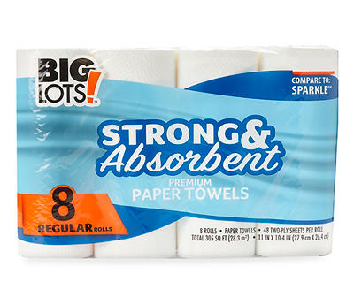 Premium Paper Towels, 8 Regular Rolls