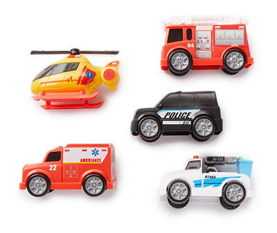 City Series Micro Rescue Vehicles 5-Piece Set