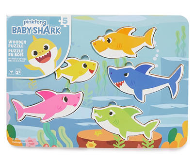 Baby Shark 5-Piece Wooden Puzzle