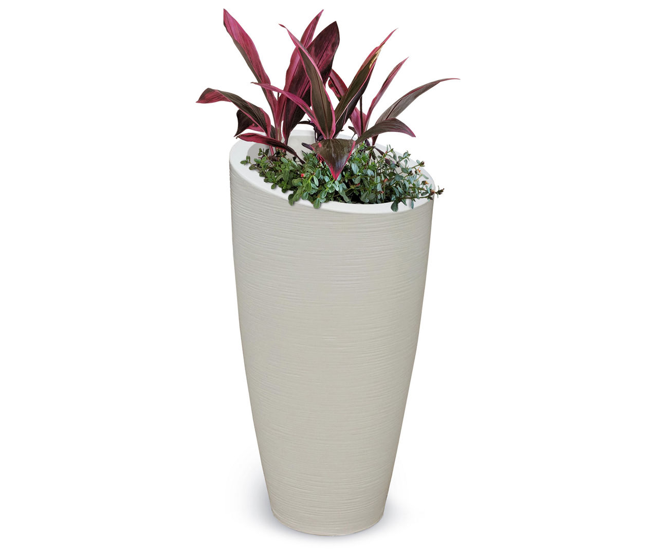 Modesto Ivory Tall Planter | Big Lots