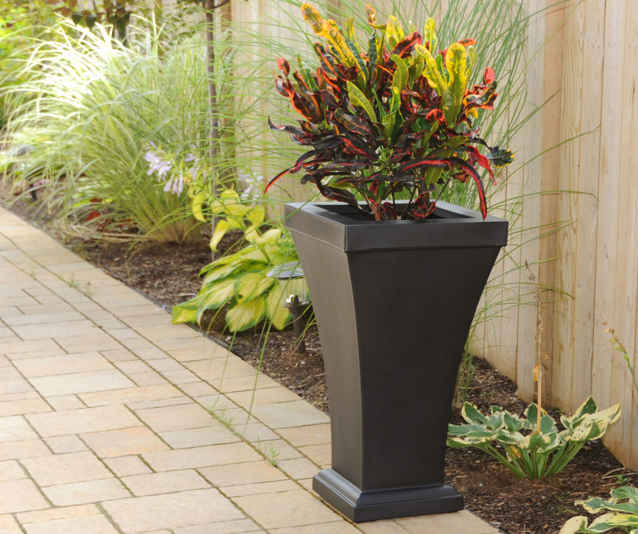 Bordeaux Black Tall Planter | Big Lots