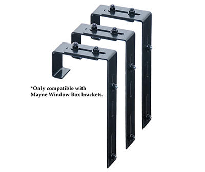 Black Adjustable Deck Rail Brackets, 3-Pack