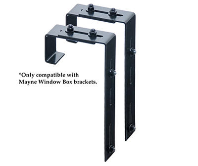 Black Adjustable Deck Rail Brackets, 2-Pack