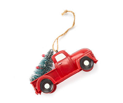 Red Pickup Truck 3-Piece Ornament Set
