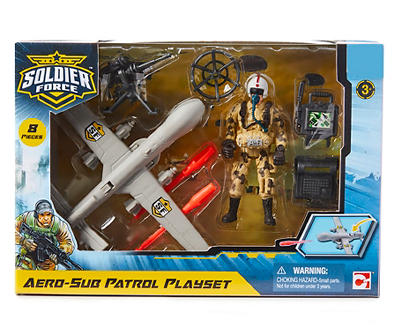 Soldier Force Aero-Sub Patrol Plane 8-Piece Play Set