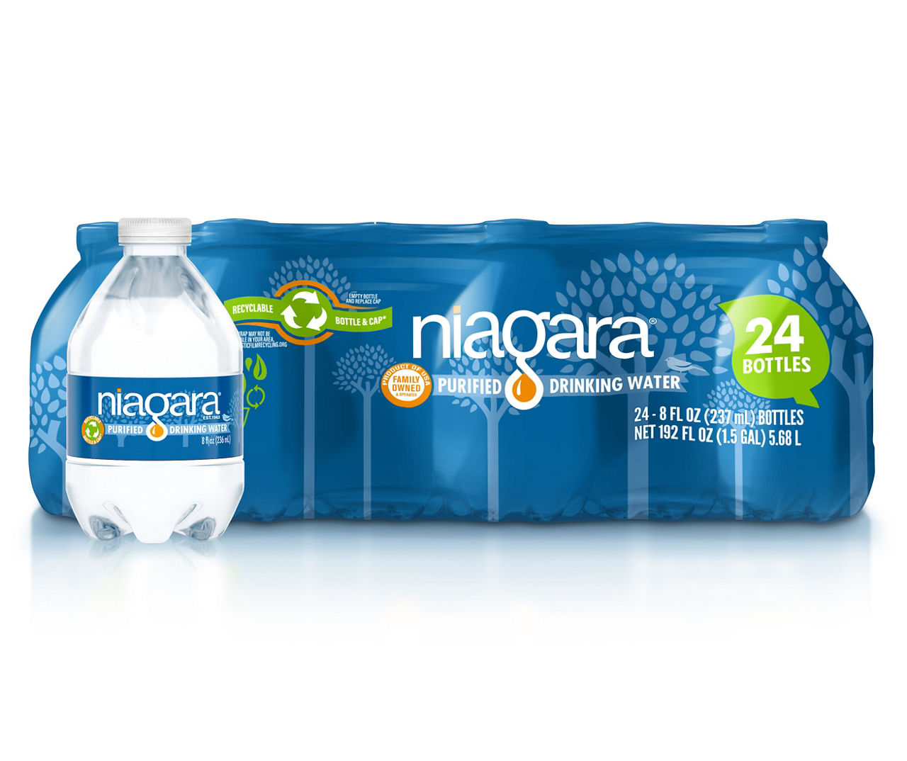 Niagara 16.9 fl. oz. Purified Drinking Water (24-Pack) NDW05L24DR