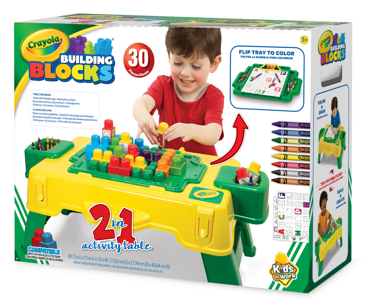 Crayola building blocks 2 in 1 activity table on sale