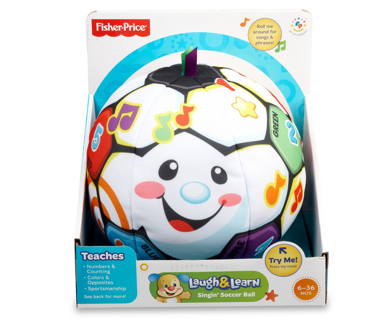 Singin Soccer Ball Baby Born Gift Toy Fisher Price Laugh Learn Interactive Play 