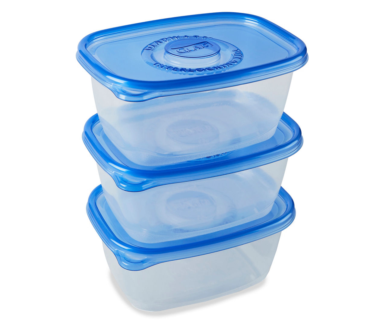 Glad Containers & Lids, Deep Dish, Large Rectangle, 8 Cups, Plastic  Containers