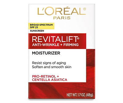 L'Oreal Paris Revitalift Anti-Wrinkle + Firming Day Moisturizer SPF 25, 1.7 oz.