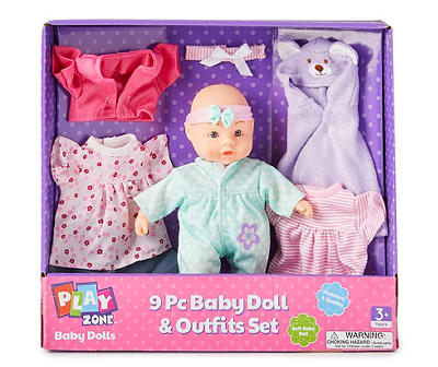 Sweet Anna 9-Piece Baby Doll Outfits Set