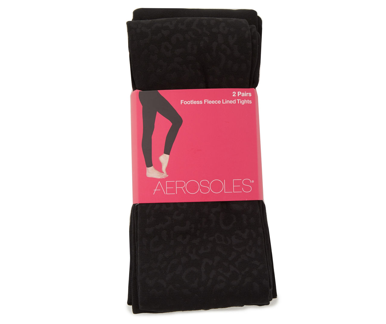 Women's Fleece Lined 2-Pair Pack Footless Tights 