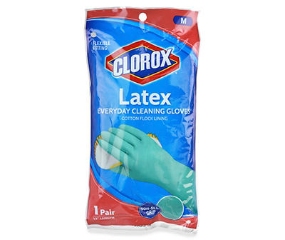 Medium Reusable Latex Everyday Cleaning Gloves, 1-Pair