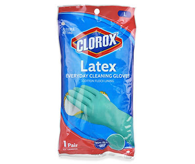 Large Latex Everyday Cleaning Gloves, 1-Pair