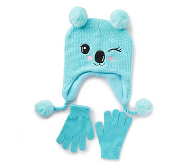 The Children's Place Girls' Toddler Critter Hat and Mittens Set 