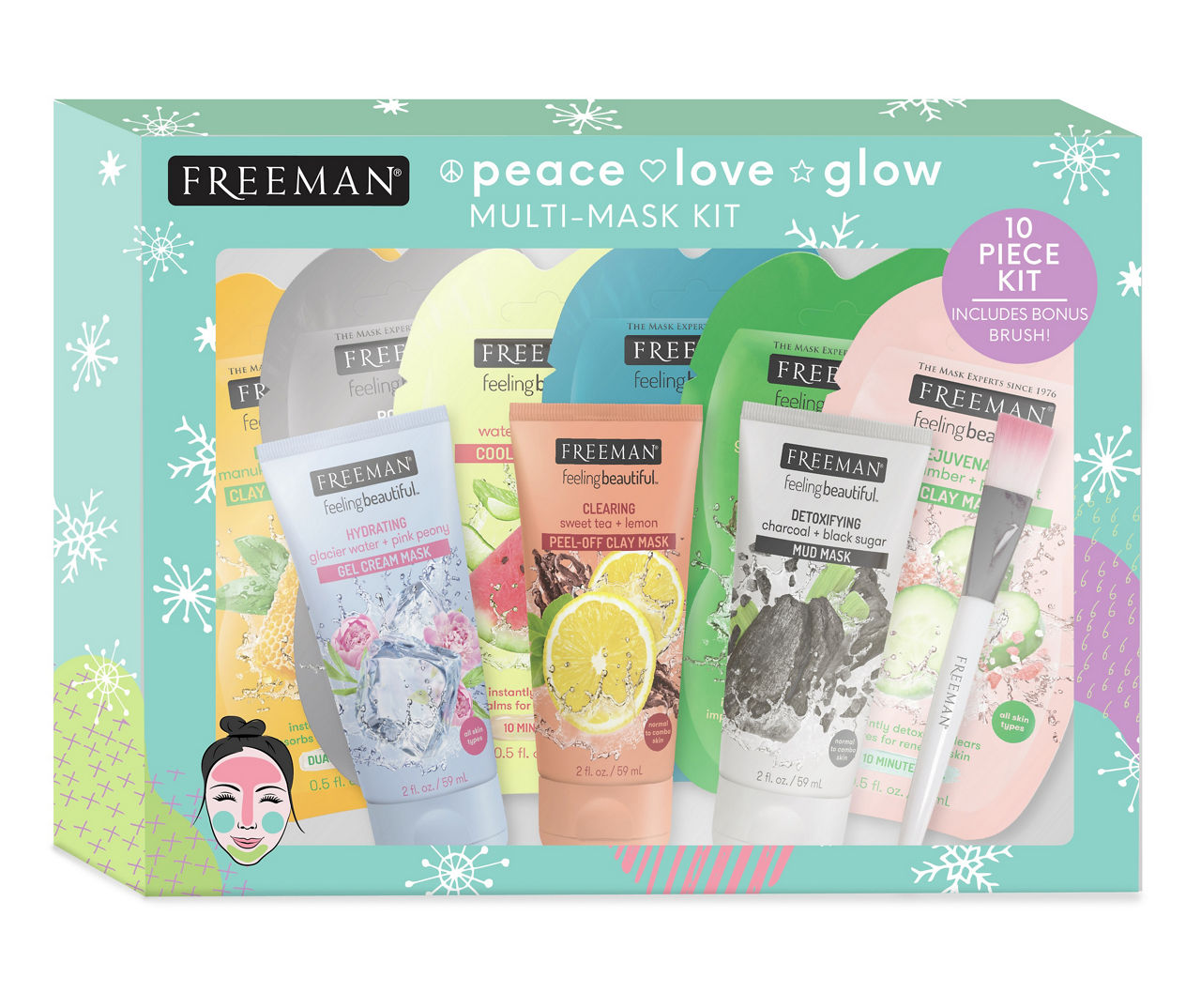 Freeman Refresh Glow 5-Piece Face Mask Kit Big Lots, 59% OFF