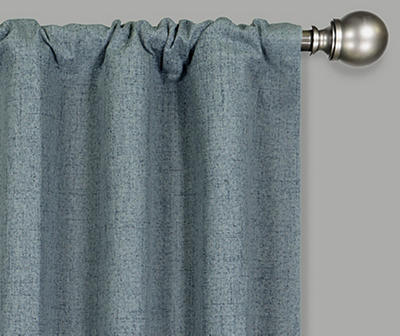 Anya Navy Blackout Rod Pocket Curtain Panel Pair, (84