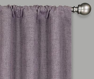 Anya Plum Blackout Rod Pocket Curtain Panel Pair, (84")