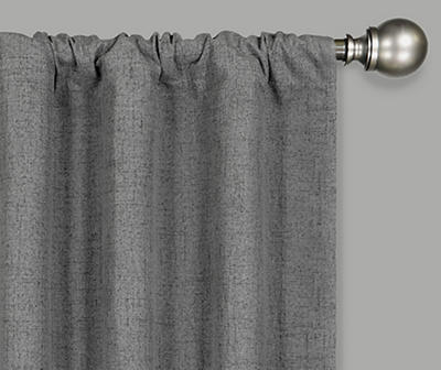 Anya Gray Blackout Rod Pocket Curtain Panel Pair, (63