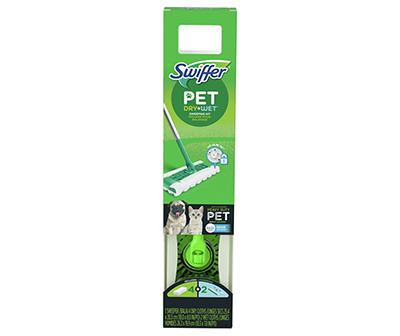 Swiffer Sweeper Pet 2-in-1, Dry and Wet Multi-Surface Floor Cleaner, Sweeping and Mopping Starter Kit. Includes 1 Mop + 6 Refills