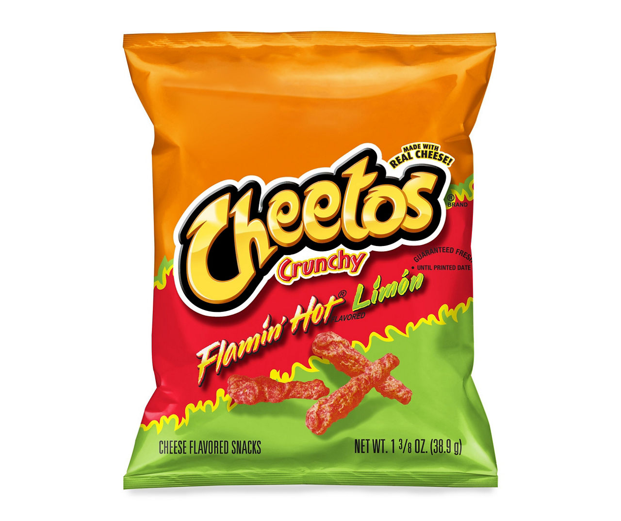 Cheetos Crunchy Flamin Hot Limon Cheese Flavored Snacks 8.5 oz