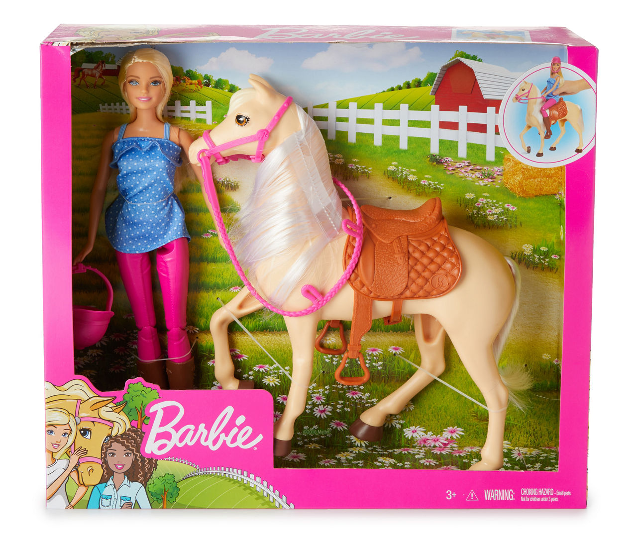 Barbie doll hot sale horse set