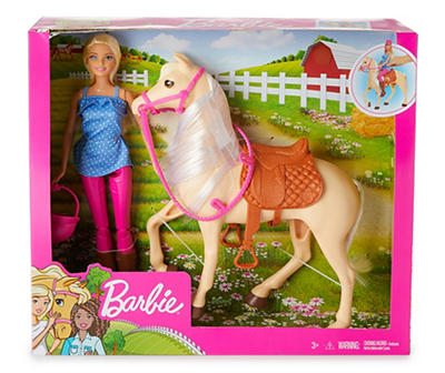 Doll & Horse Set, Blonde Hair