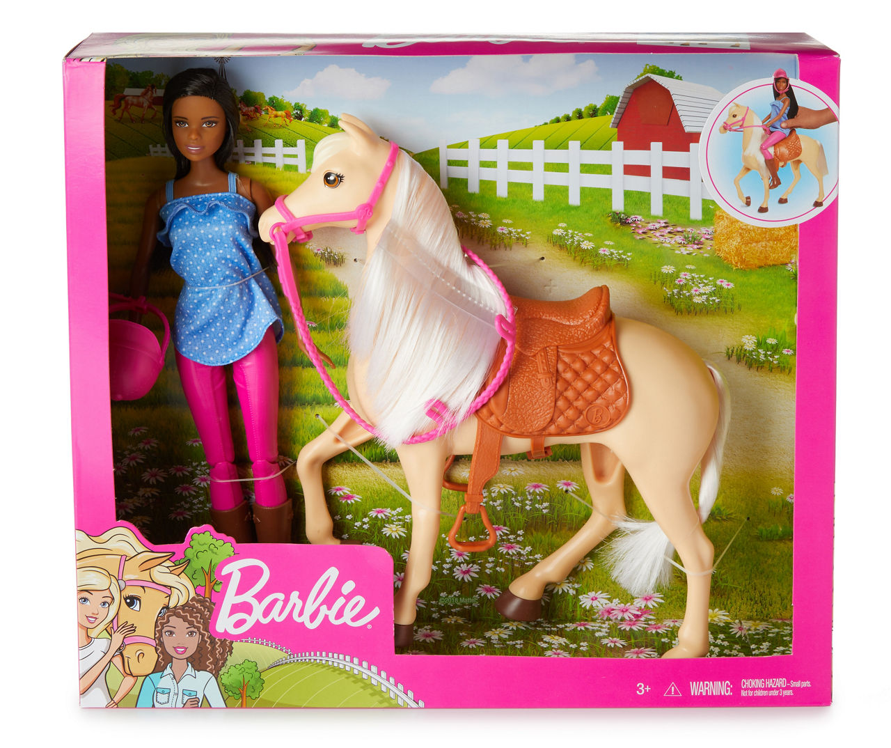 Oneerlijk nicotine Inspecteur Barbie Doll & Horse Set, Dark Hair | Big Lots
