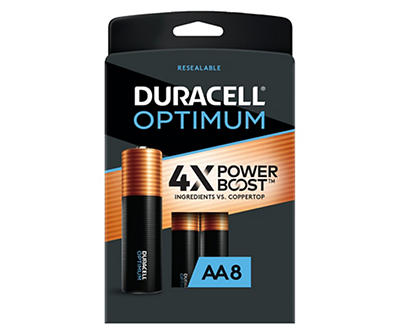 Optimum AA Alkaline Batteries, 8-Pack