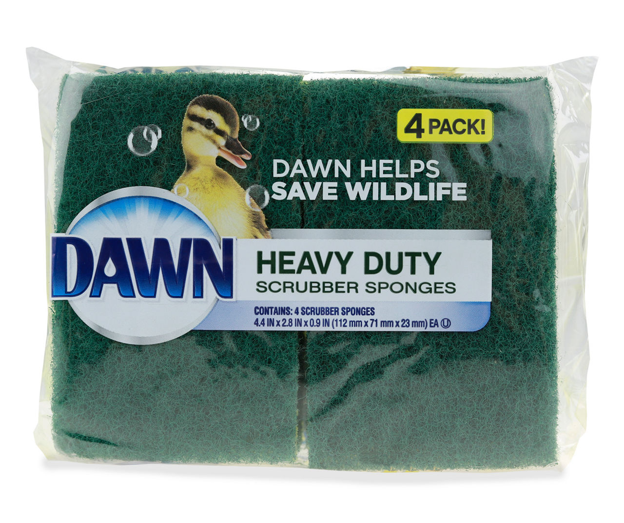 Great Value Heavy Duty Scrub Sponges, 4 Count