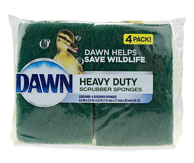 Heavy Duty Scrubber Sponges, 4-Pack