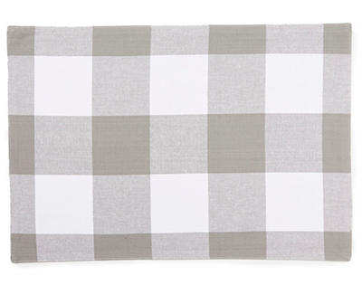Gray & White Gingham Placemat