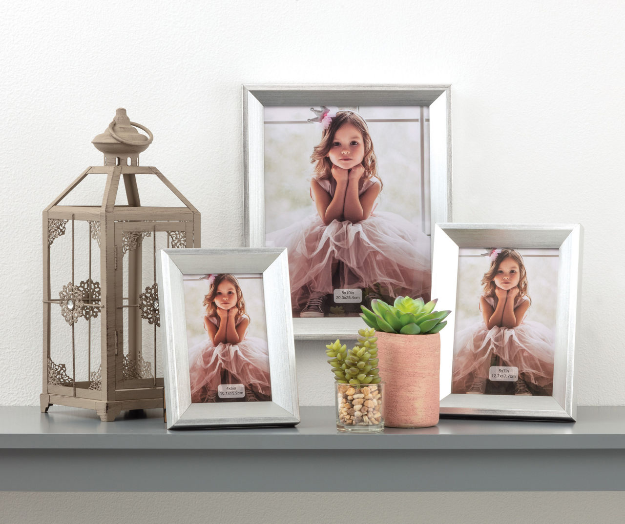 Silver Bevel Picture Frame, (4" x 6")