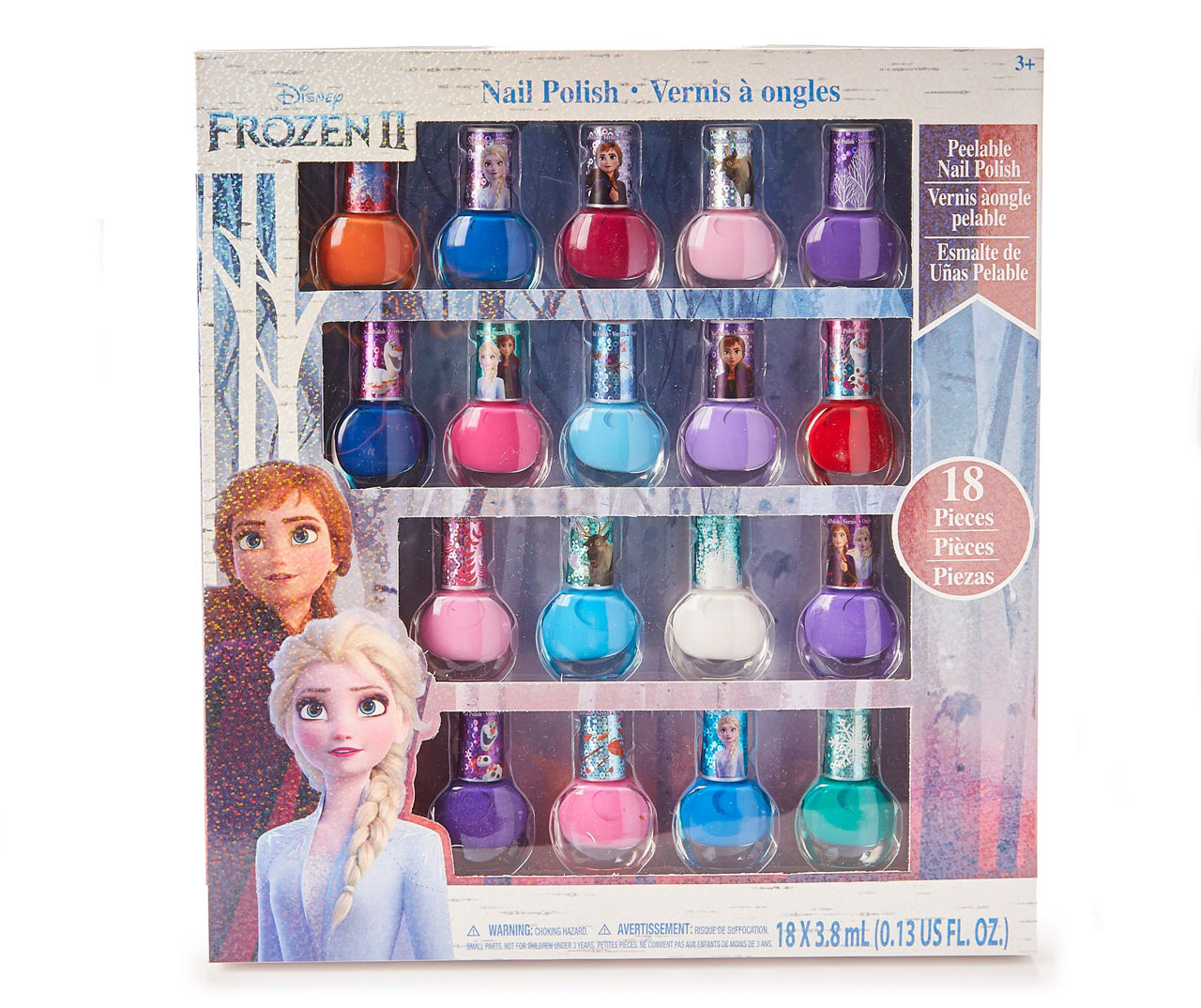 Disney Frozen 2 Girls Deluxe Nail Polish Gift Set Non-toxic Many Colors 18 Piece 
