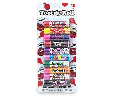 Tootsie Roll Flavored Lip Balms, 10-Pack