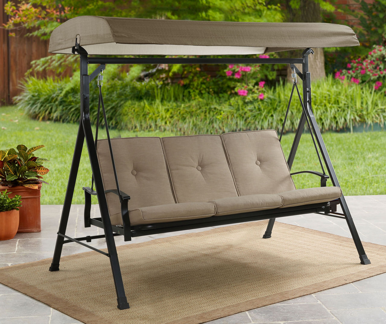 Patio swing with canopy big deals lots