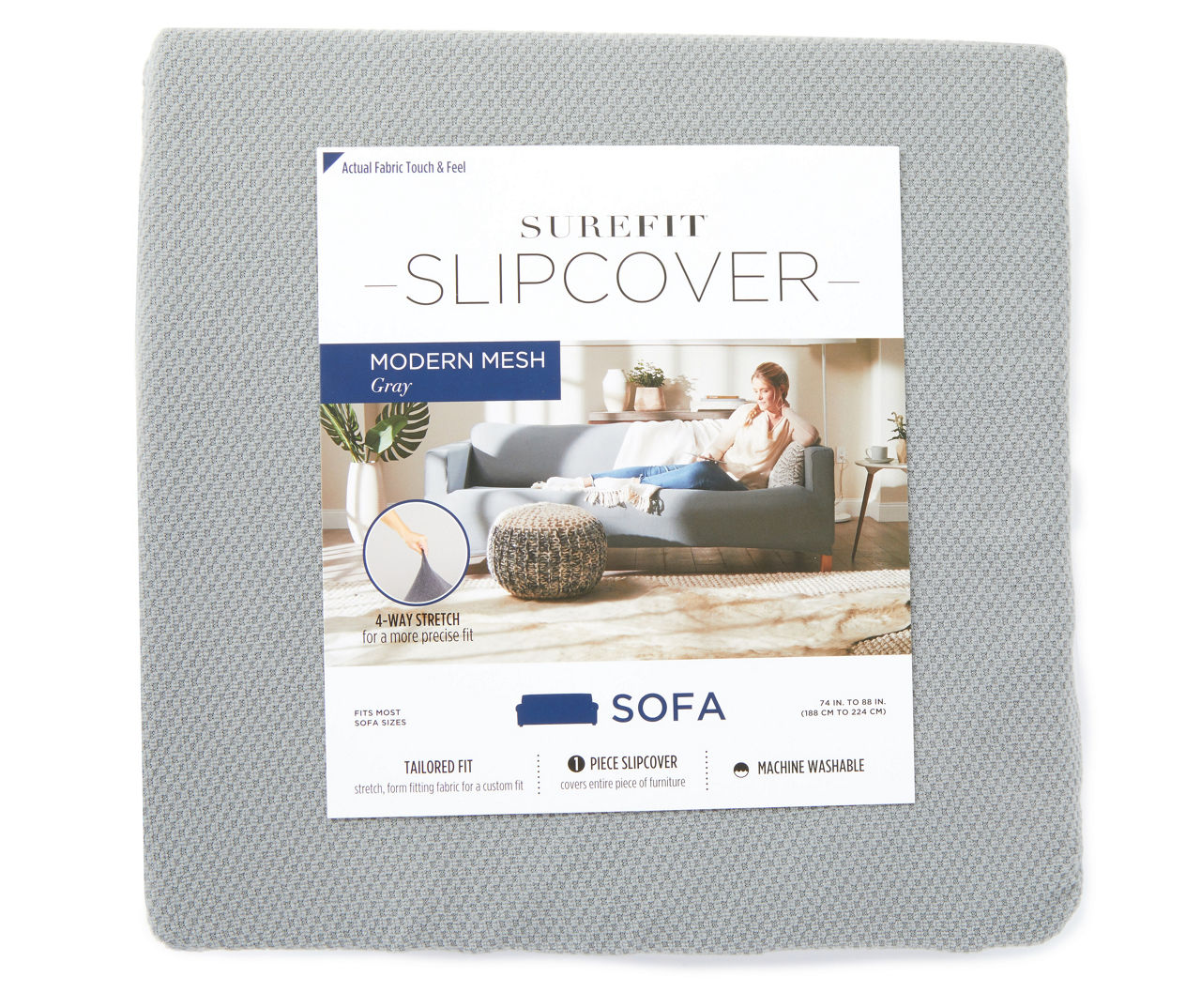 Sure Fit 4-way Stretch Sofa Slip Cover 1 piece Surefit Slipcover