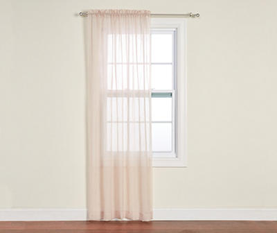 Blush Crushed Voile Curtain Panel, (84