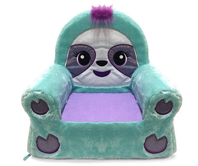 Kids' Teal Sloth Foam Armchair