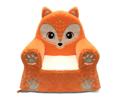 Kids' Orange Fox Foam Armchair