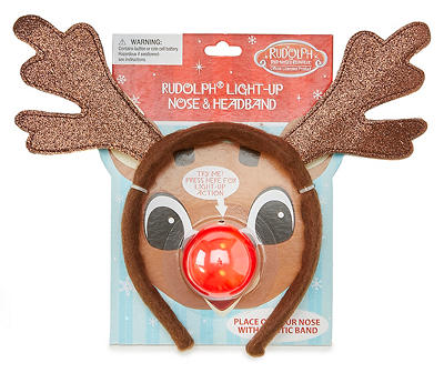 Rudolph Light-up Nose &  Headband