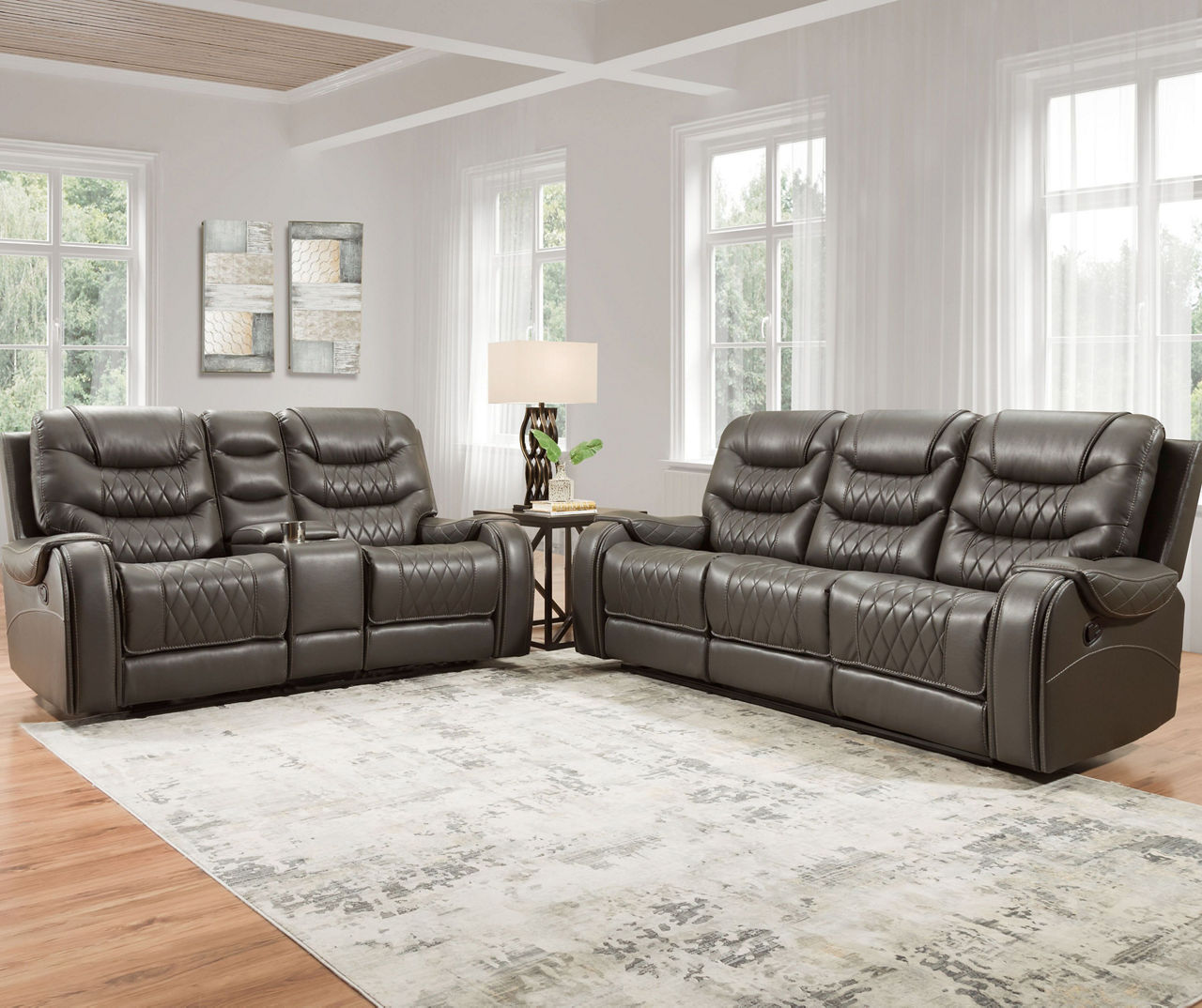 Big lots deals black leather couch