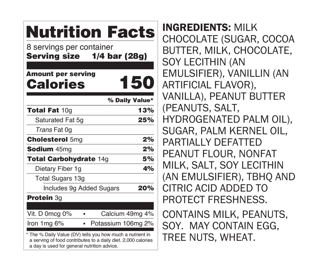 Sanders Milk Chocolate Peanut Butter Block 8 oz