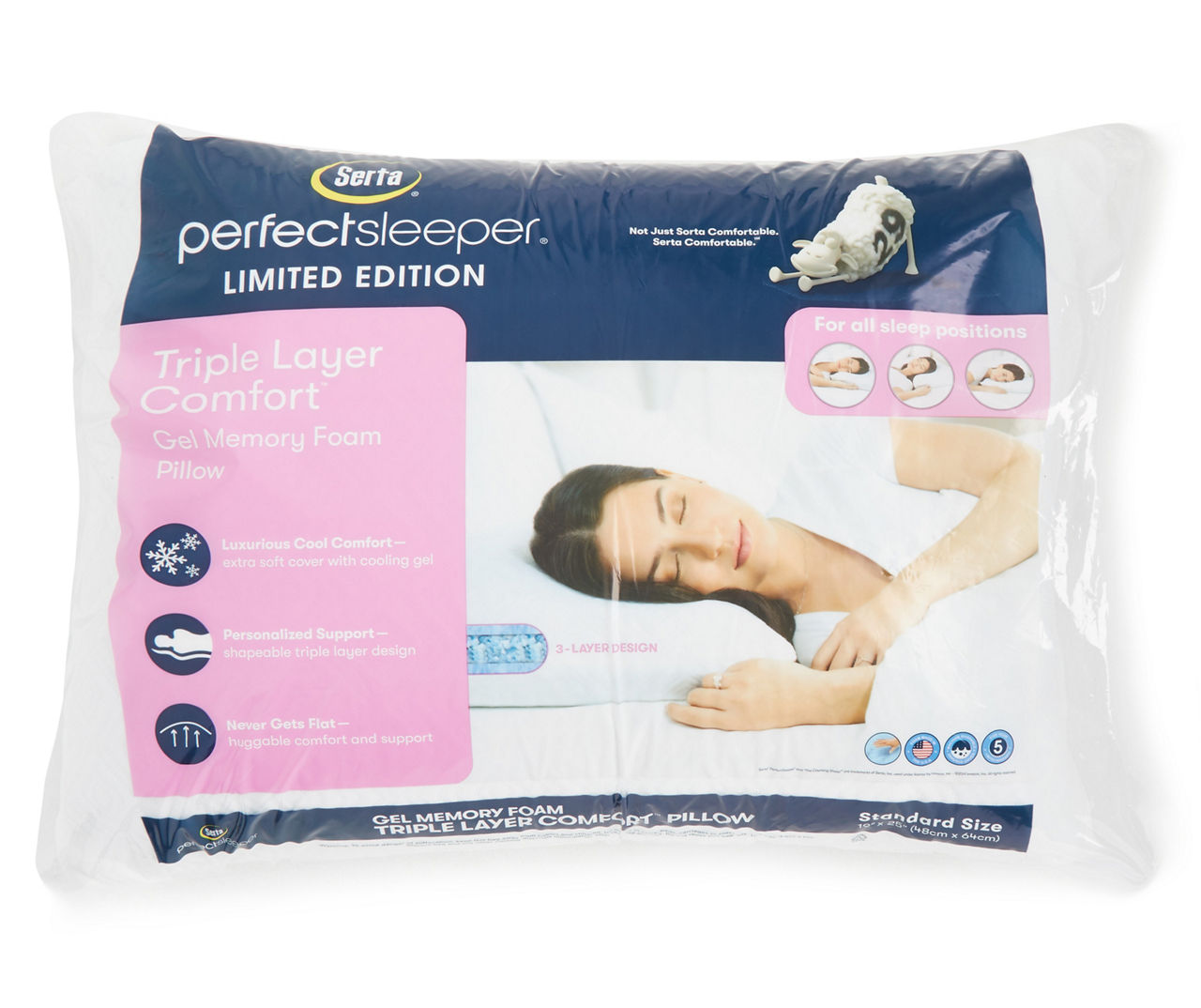 Serta clean sleep shop memory foam pillow