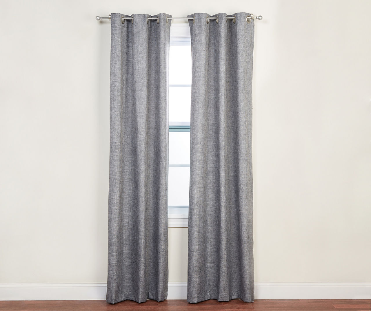 Winchester Black Room-Darkening Curtain Panel Pair, (84")
