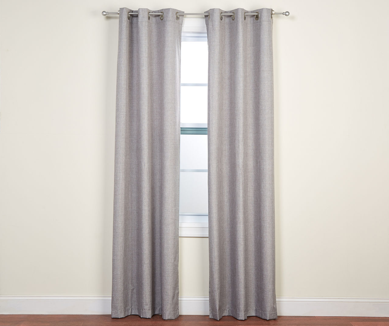 Winchester Gray Room-Darkening Curtain Panel Pair, (84")