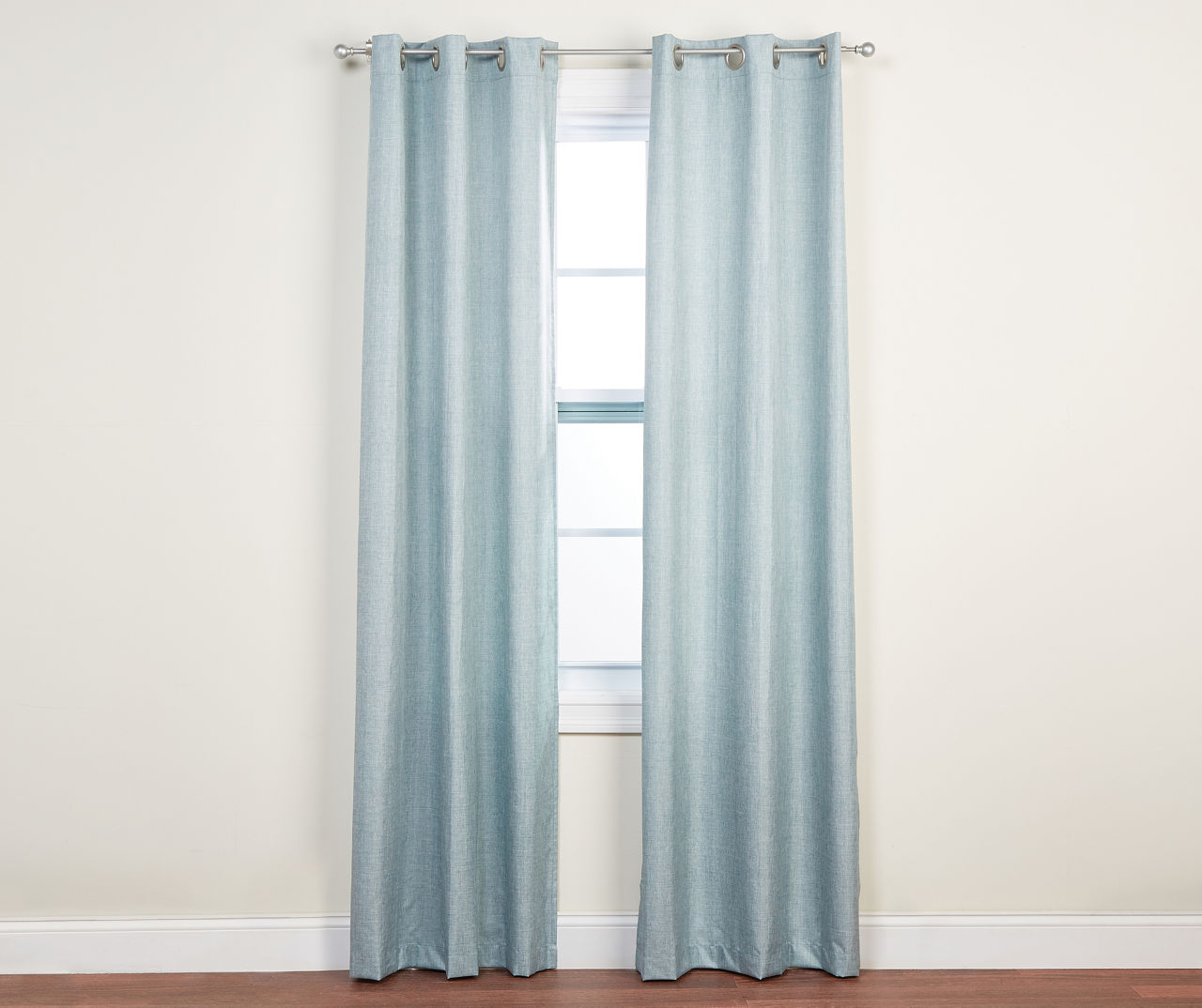 Winchester Blue Room-Darkening Curtain Panel Pair, (84")