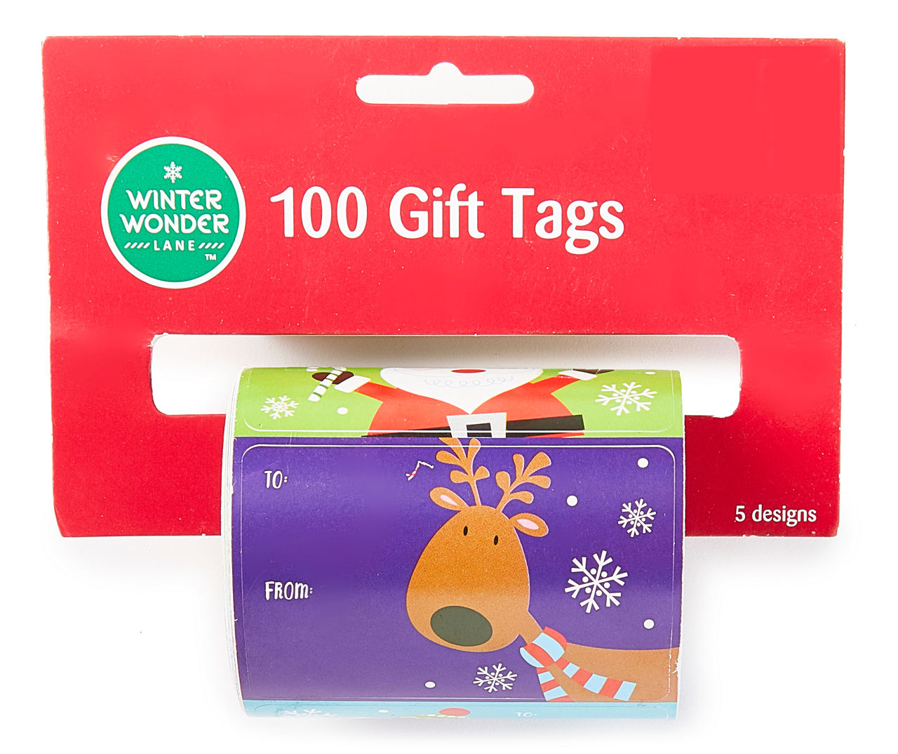 Winter Wonder Lane Whimsical Peel & Stick Gift Tags, 100-Pack